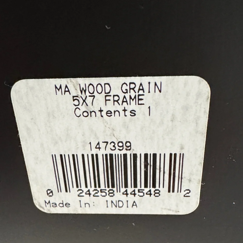 Michael Aram for Waterford Wood Grain Textured Silver Picture Frame 5x7